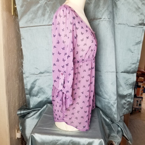 Kirra Boho Chiffon Butterfly Blouse - Picture 3 of 6